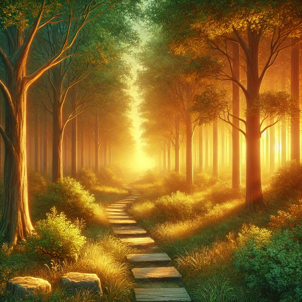 Un sentiero solitario che attraversa una foresta