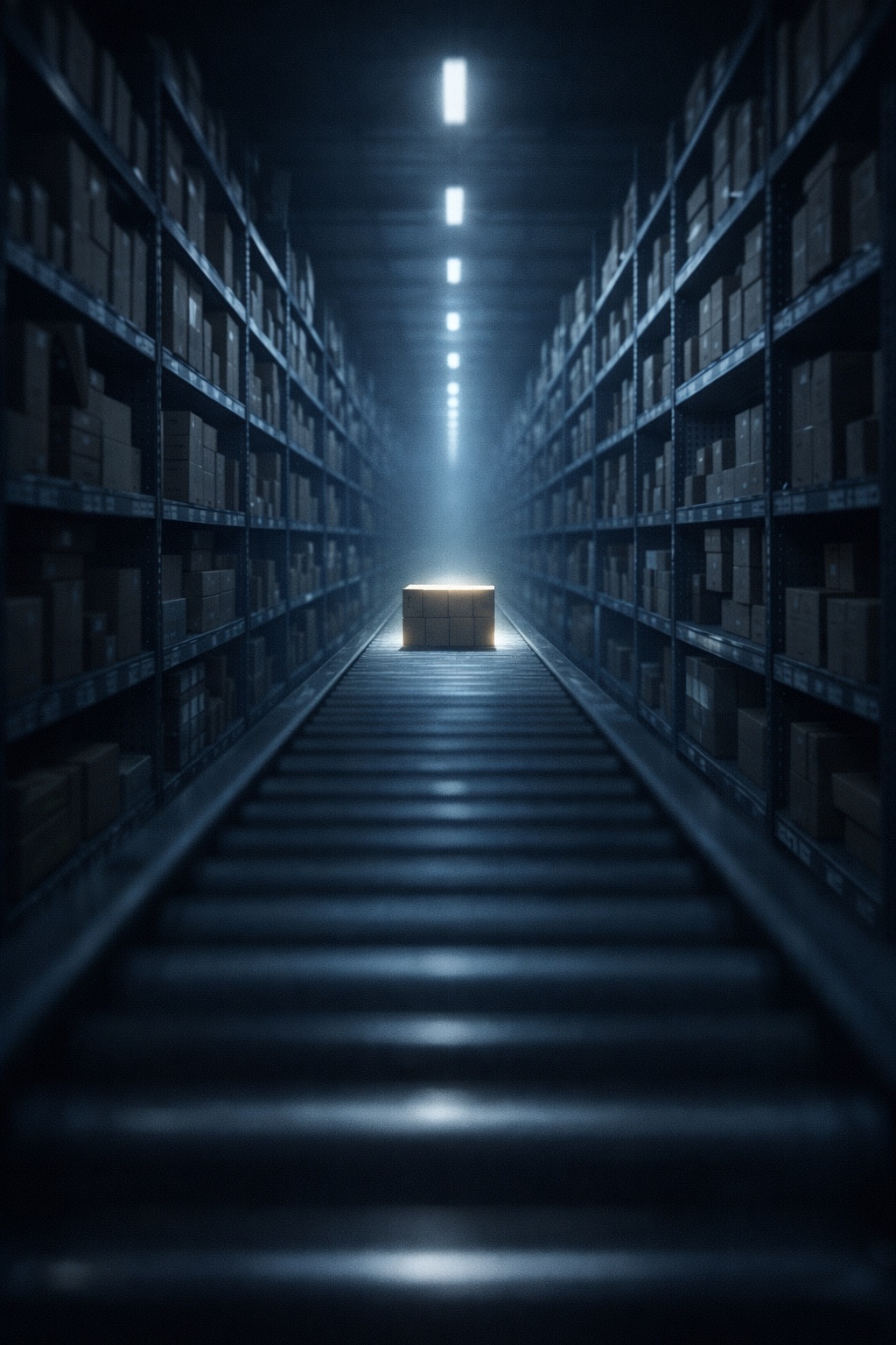 nastro trasportatore sfocato in primo piano