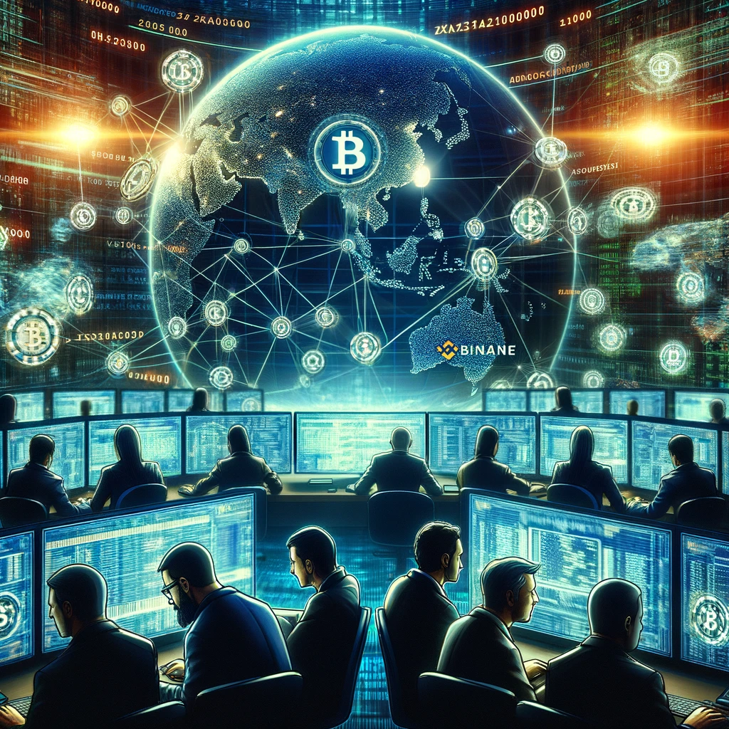 digital artwork depicting the theme of cryptocurrency security and investigations