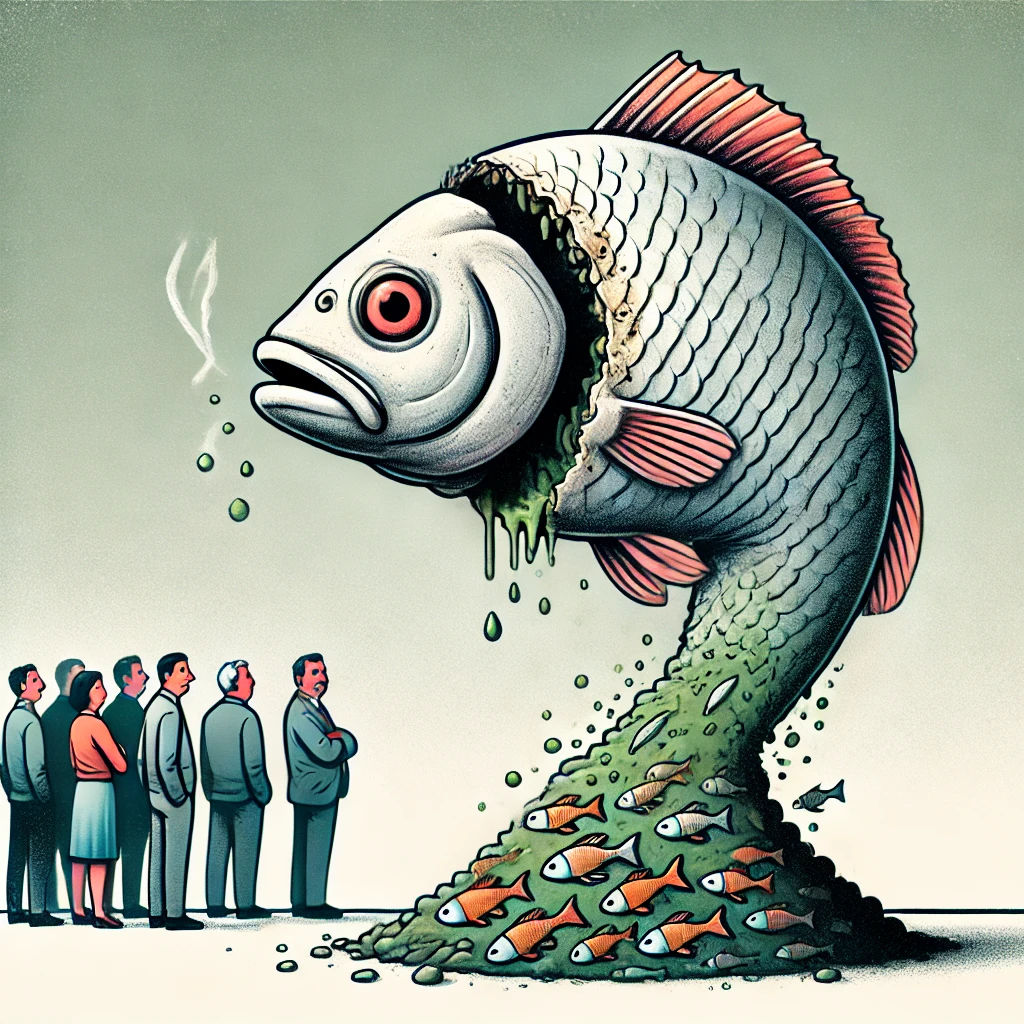 Peștele de la cap se-mpute (Il pesce puzza dalla testa).