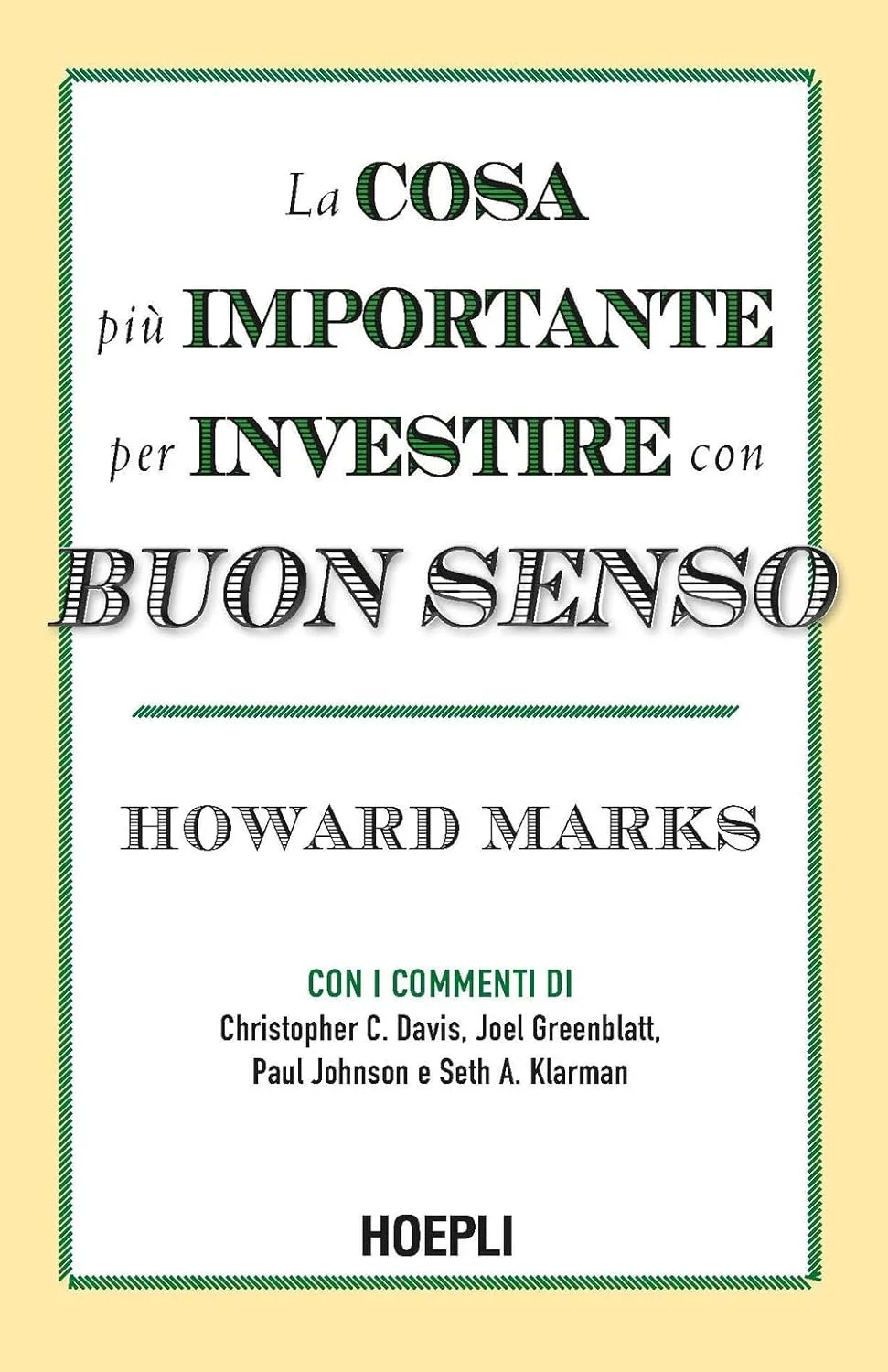 Copertina: La cosa più importante per investire con buon senso