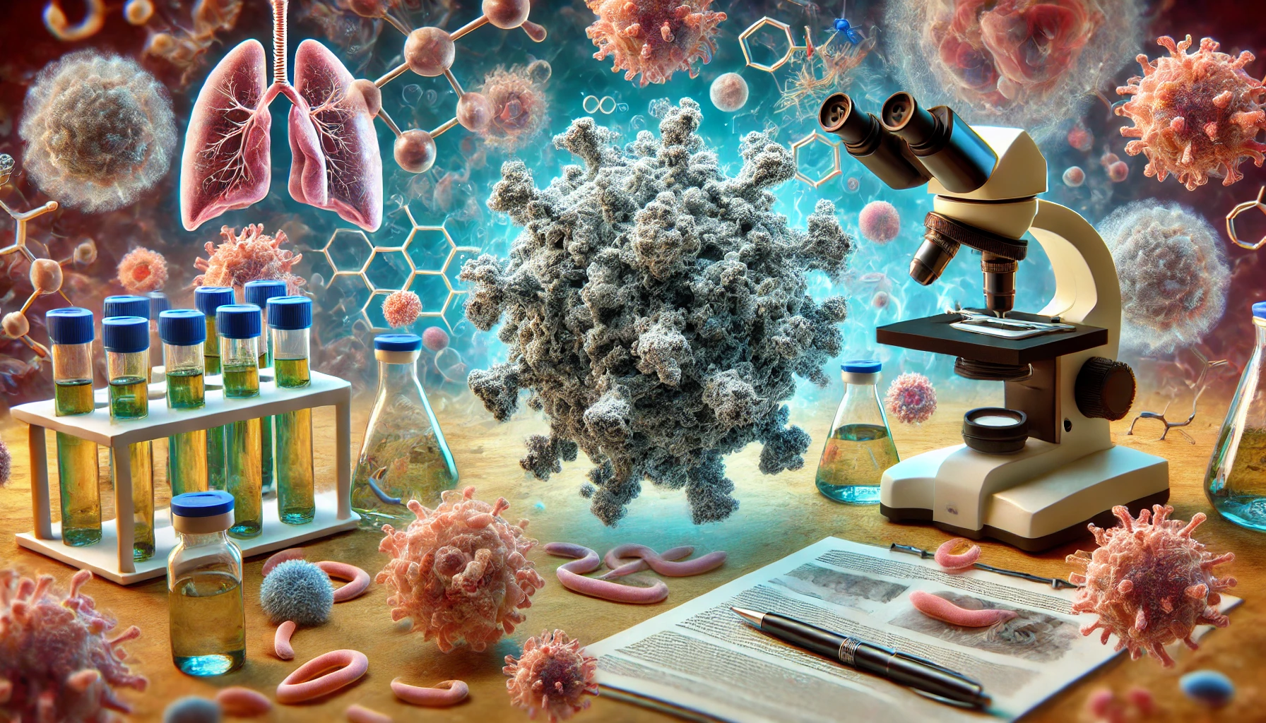 Un'immagine che mostra una rappresentazione molecolare della proteina TIMP-1