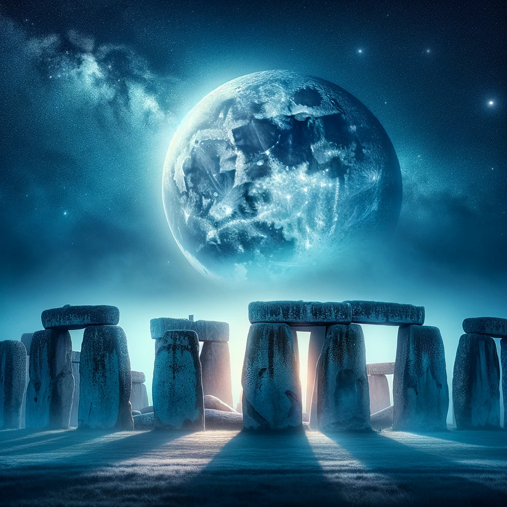 immagine che ritrae Stonehenge durante il lunistizio maggiore