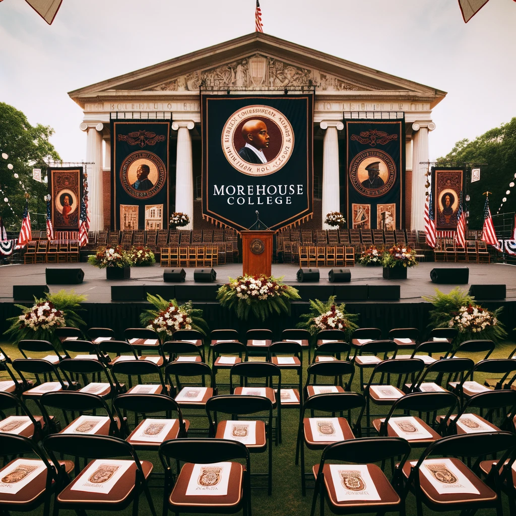 Un palco di laurea vuoto 