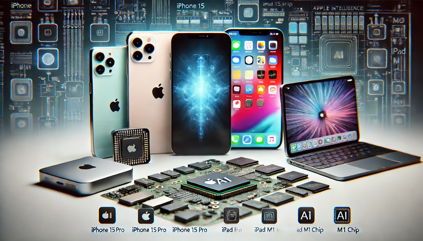 Un'immagine che mostra vari modelli di iPhone, iPad e Mac