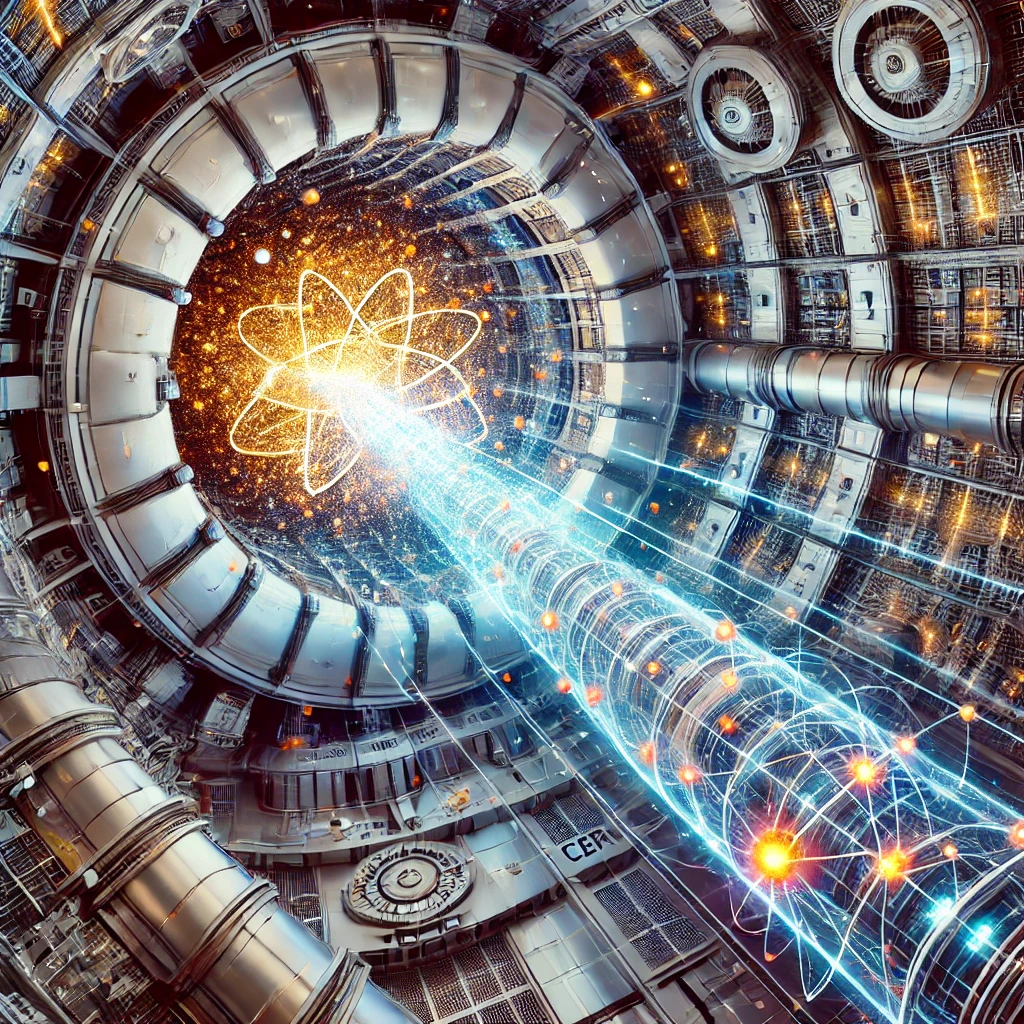 CERN collisione di fasci di particelle