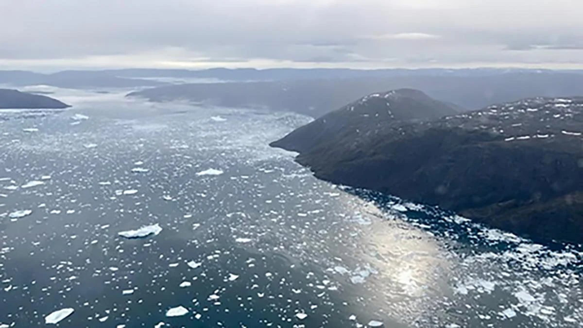 vista aerea della calotta glaciale