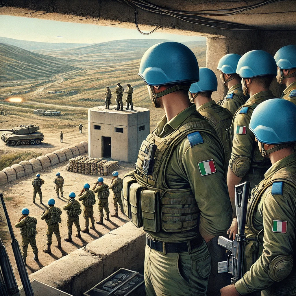 Un gruppo di soldati italiani in uniforme