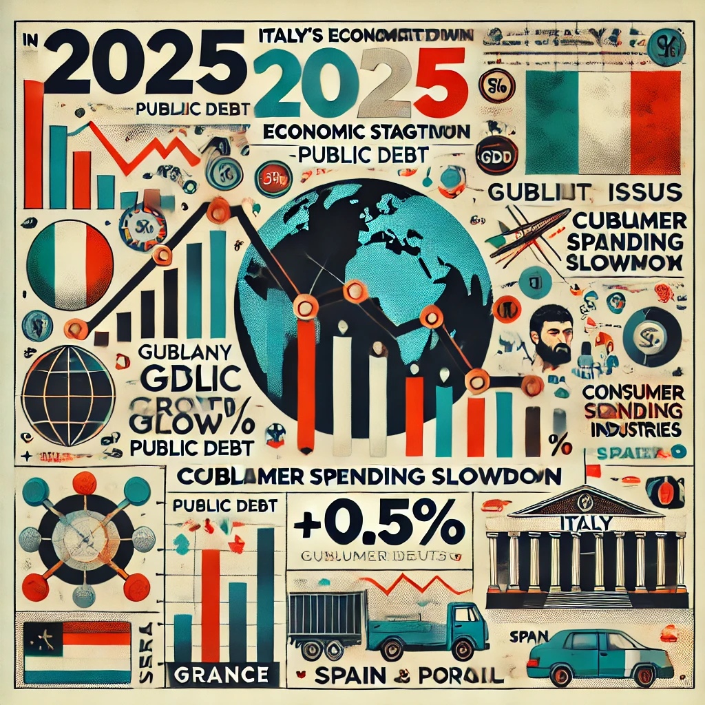 stagnazione economica dell'Italia nel 2025