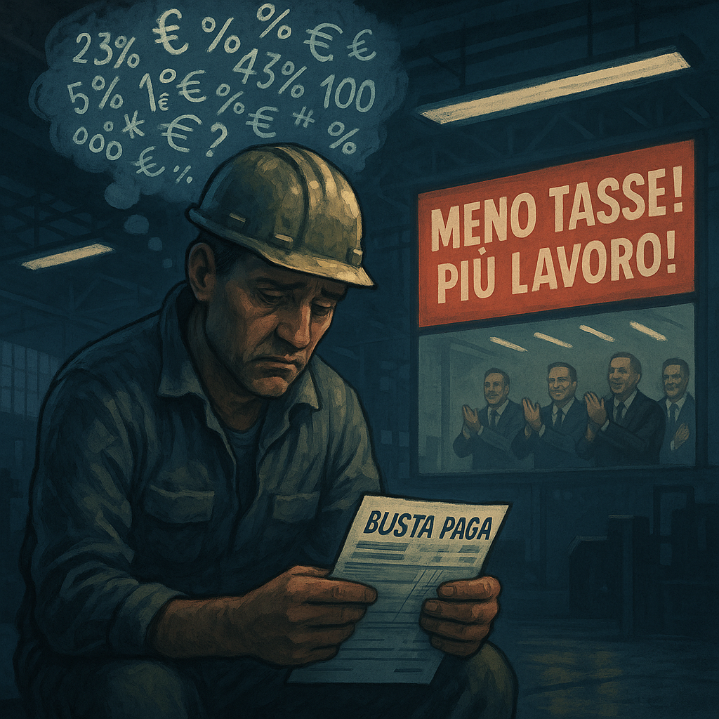 Un operaio esausto