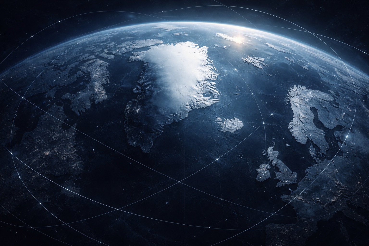 Una mappa dell Artico vista dall’alto