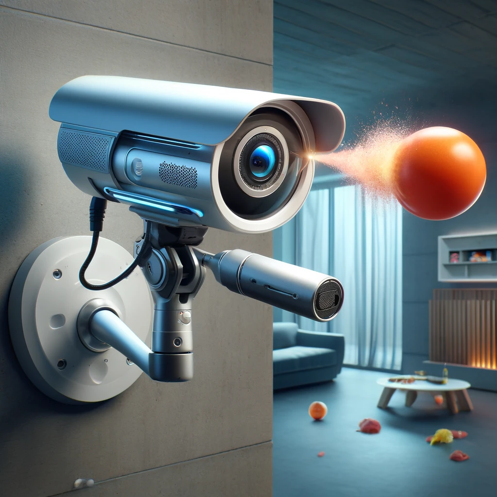 telecamera di sicurezza futuristica