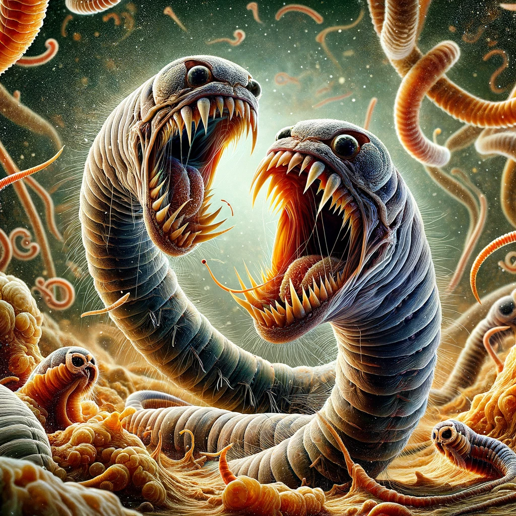 Allodiplogaster sudhausi illustrazione
